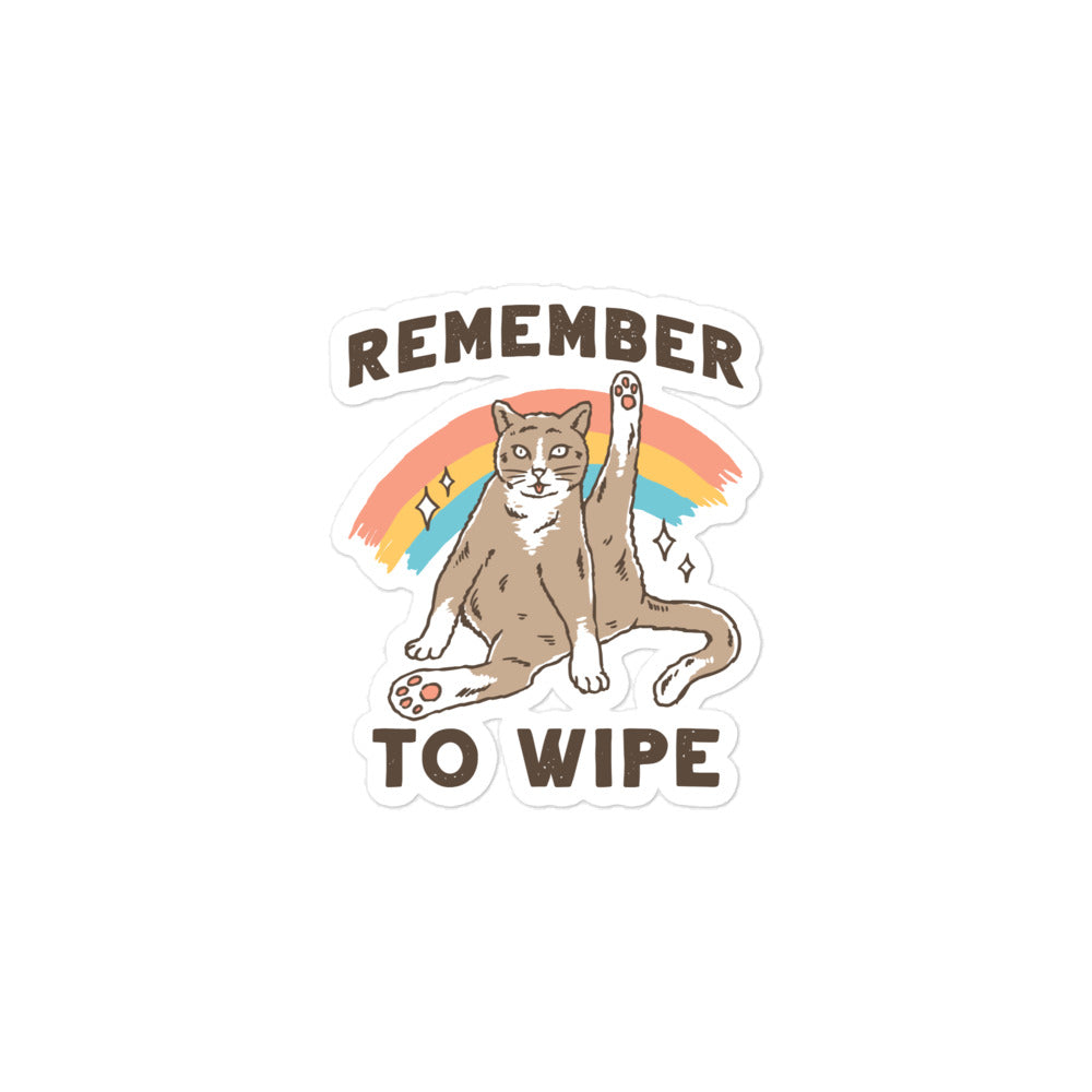 Remember to Wipe Sticker