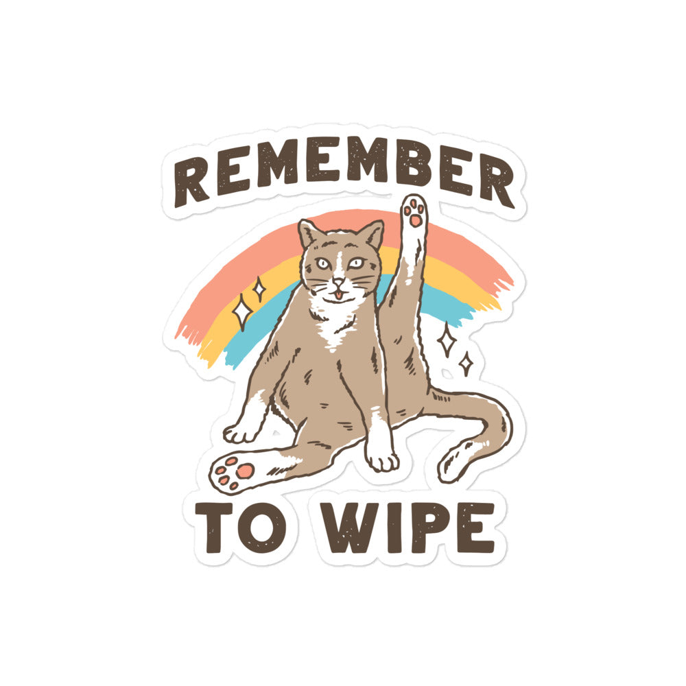 Remember to Wipe Sticker