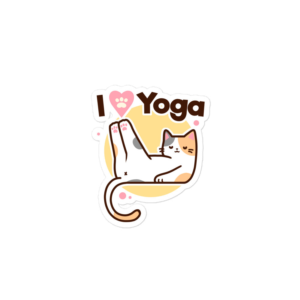 I Love Yoga Sticker