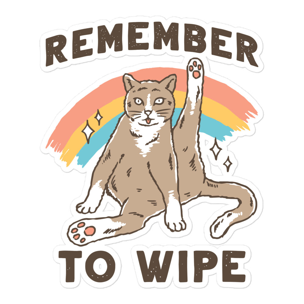 Remember to Wipe Sticker