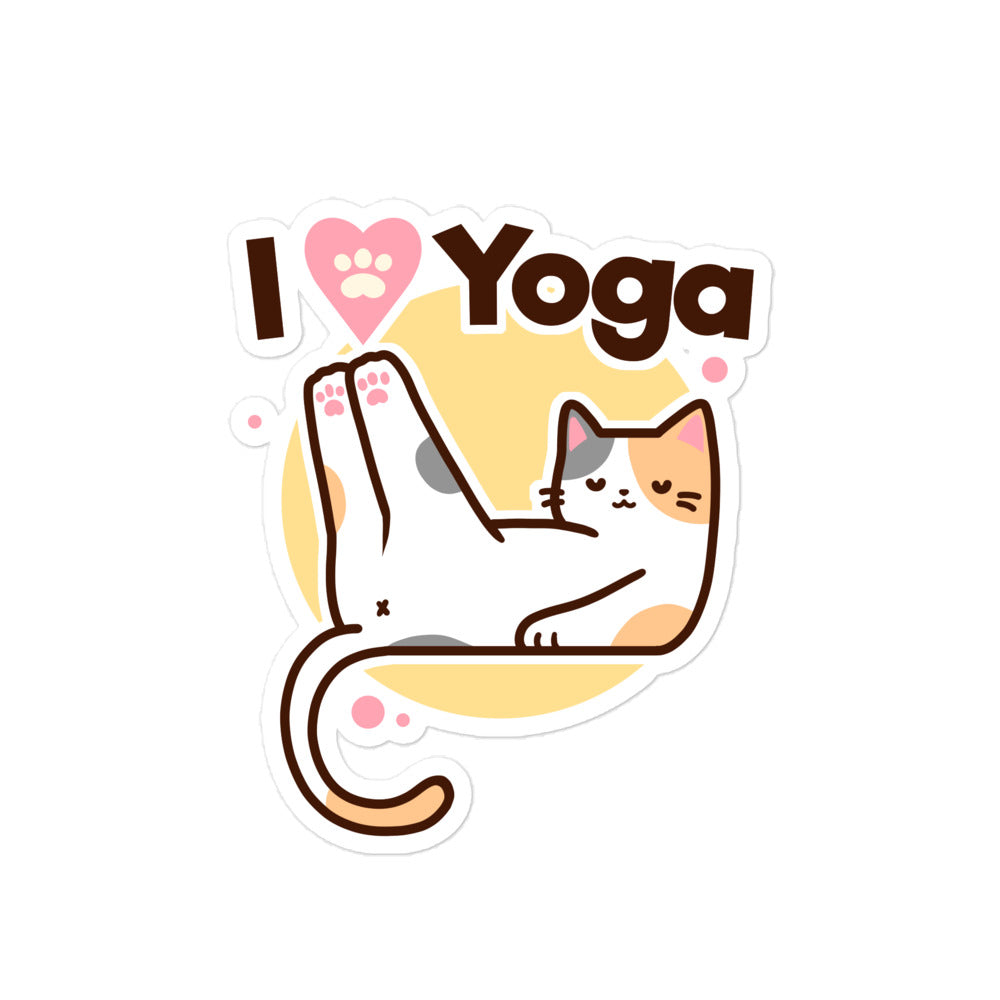 I Love Yoga Sticker