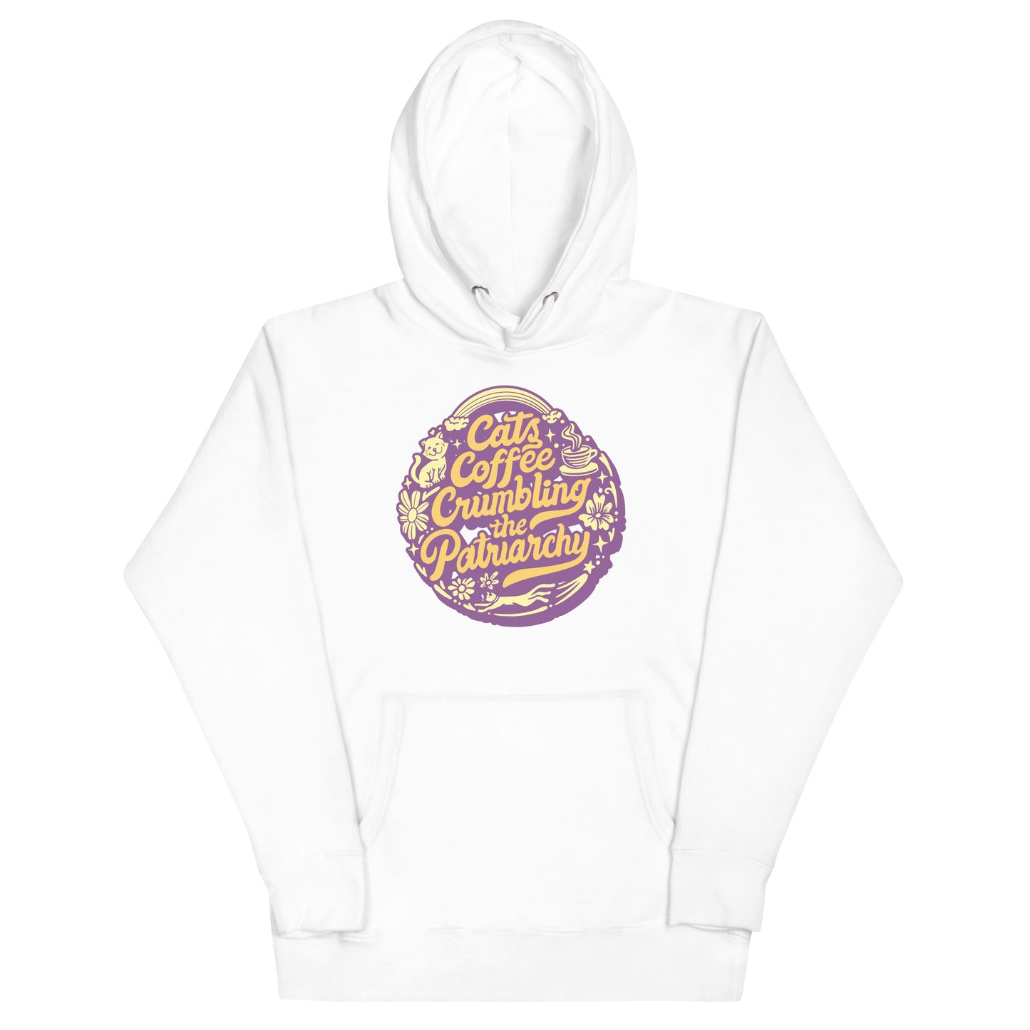 Classic Cats Coffee Crumbling the Patriarchy Hoodie